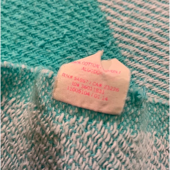 Victoria’s Secret PINK RARE Sea-foam Green Fringe Blanket - Picture 7 of 7